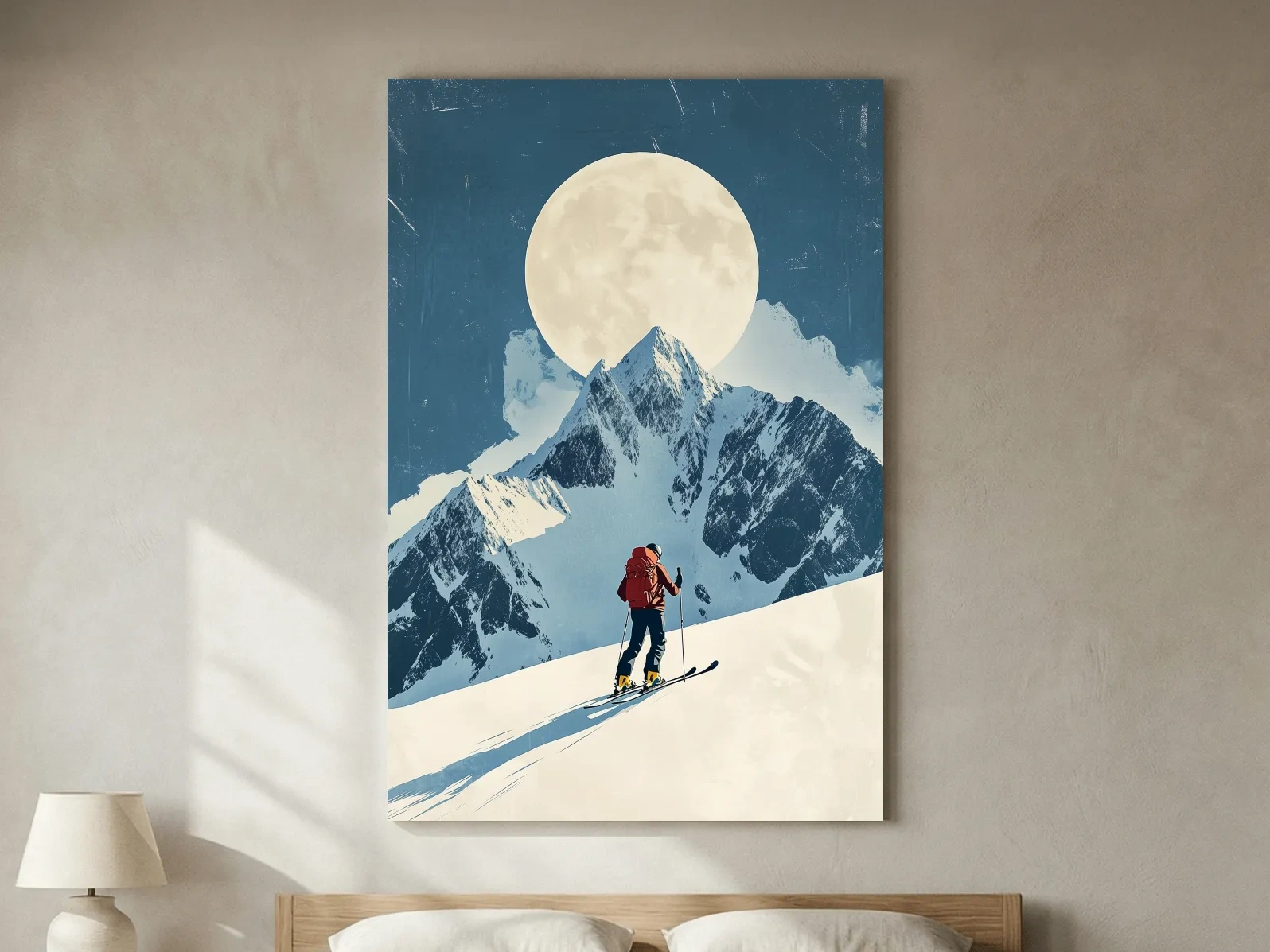 Retro Ski Poster Wall Art - Vintage Winter Artwork