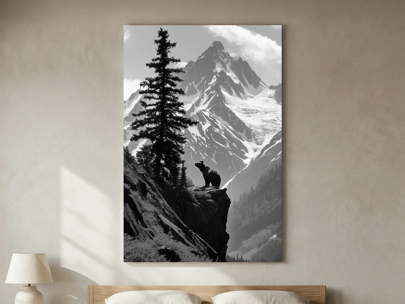 Grizzly Bear Mountain Vista - Photographic Alpine Wilderness Wall Art