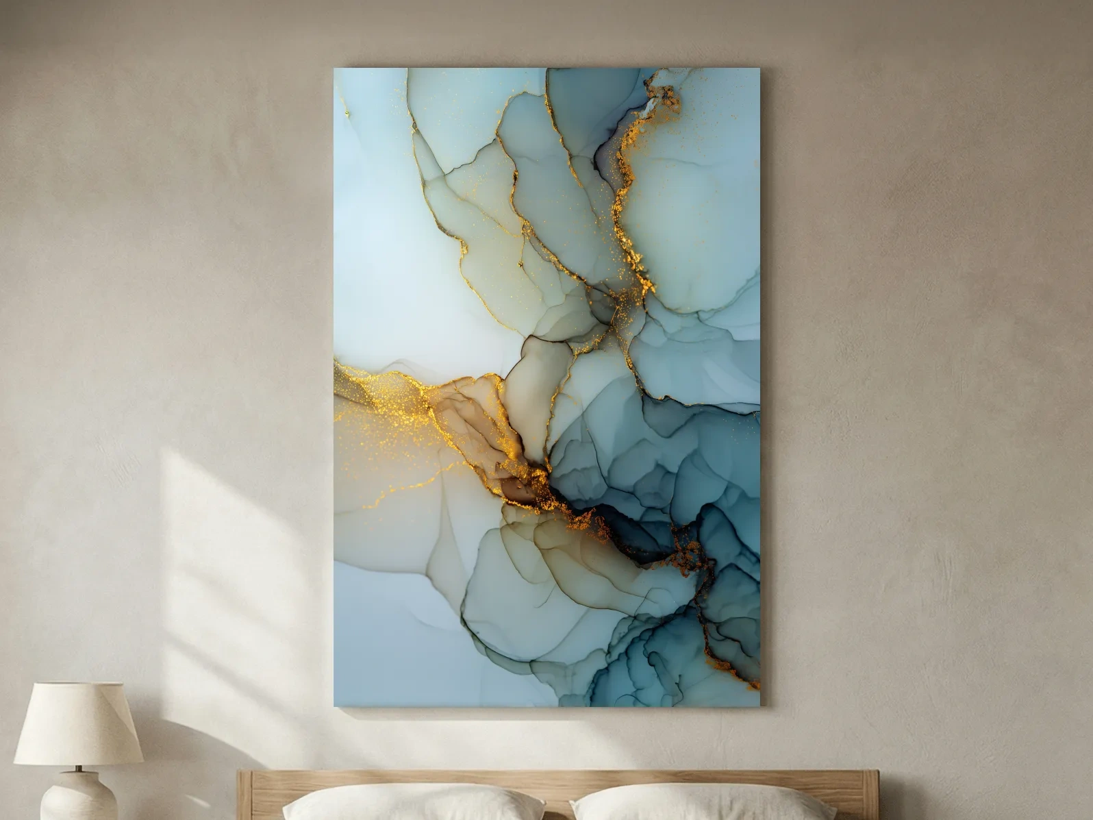 Elegant Alcohol Ink Abstract - Modern Marble Effect Wall Art