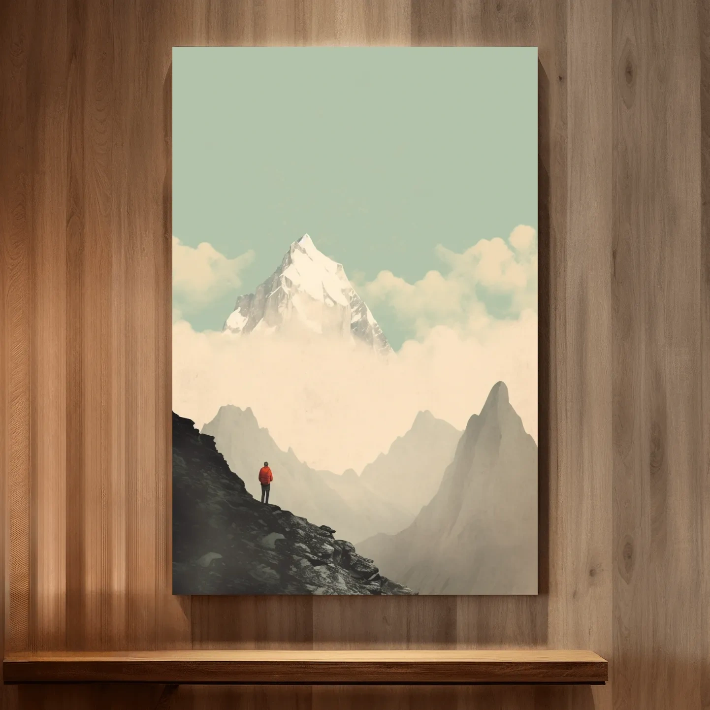 Mountainerring wall art, view of a glacier