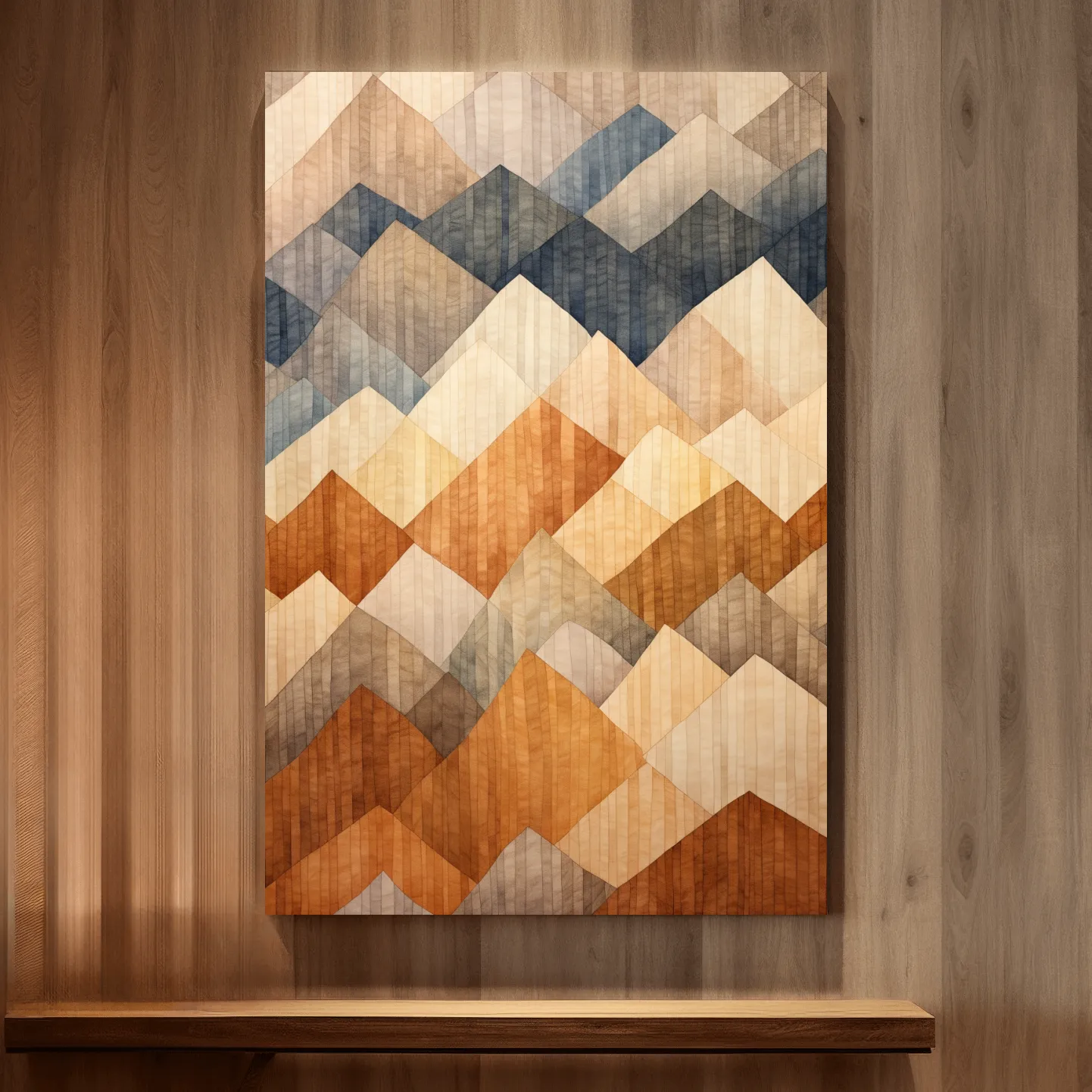 Pattern illustration artwork, triangular mountain shapes