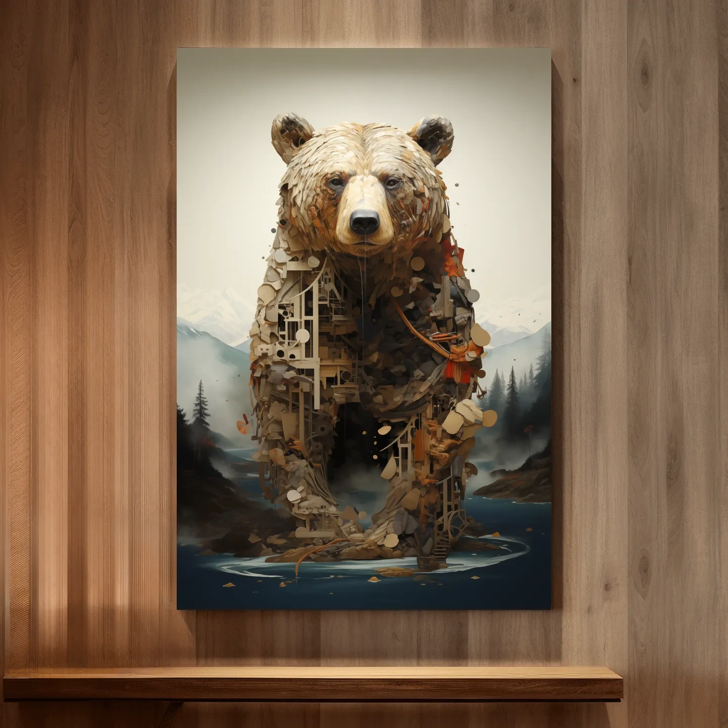 MC Escher style bear art