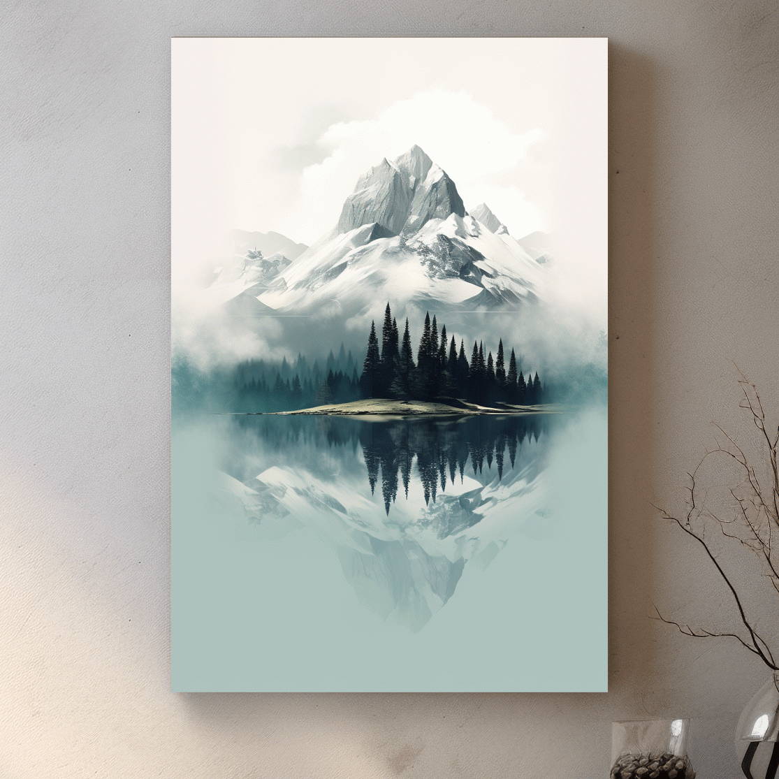 Minimal mountain art
