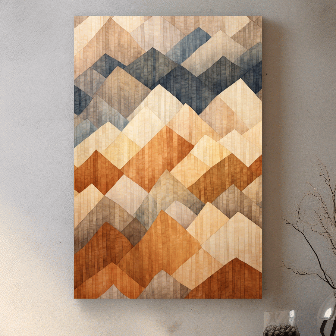 Pattern illustration artwork, triangular mountain shapes