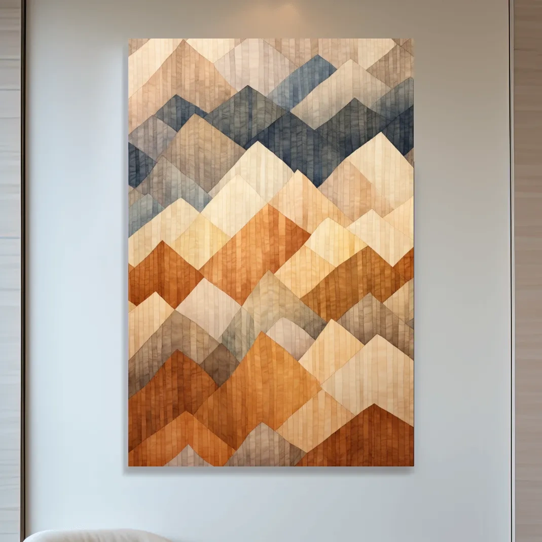 Pattern illustration artwork, triangular mountain shapes