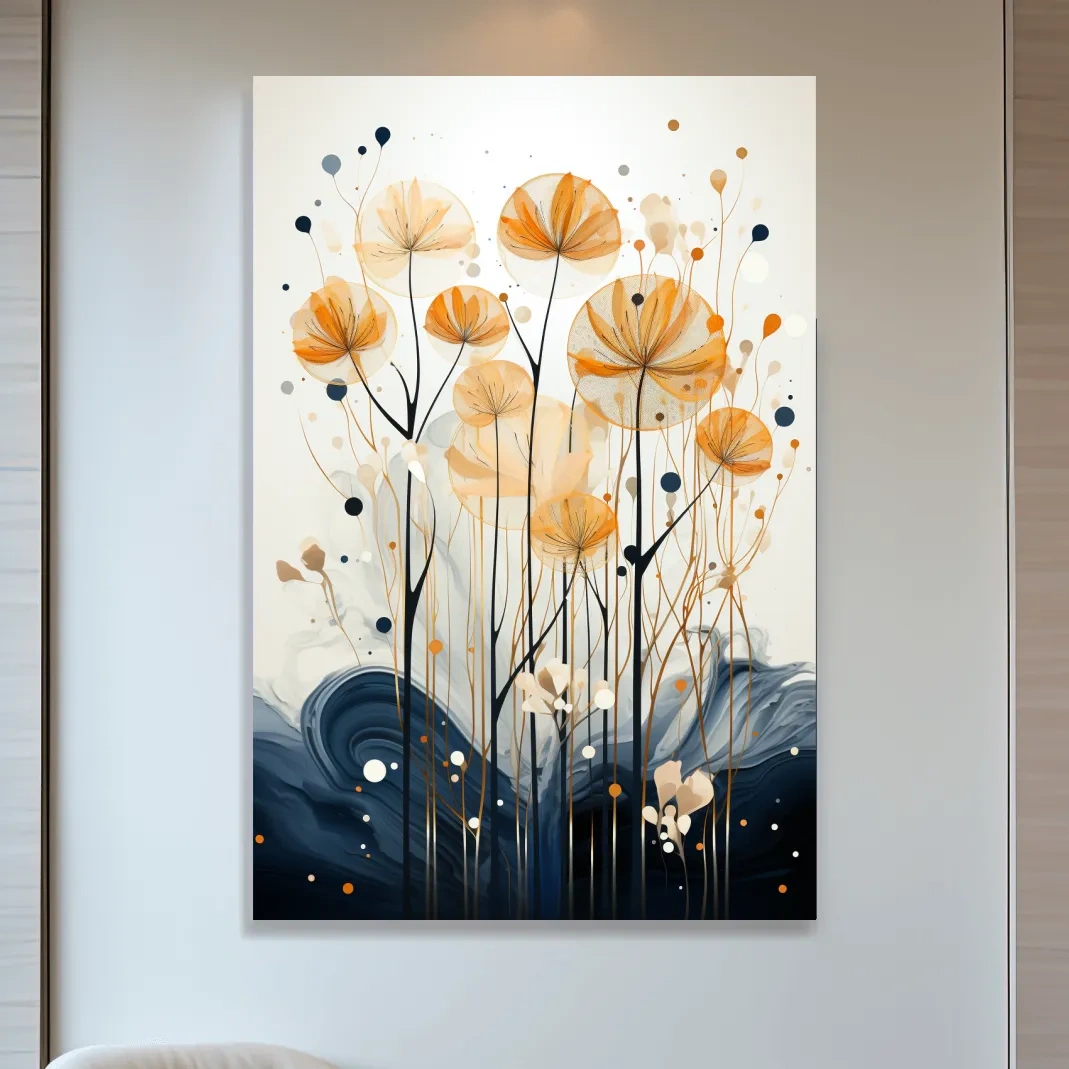 Surreal illustation of a chic boho forest