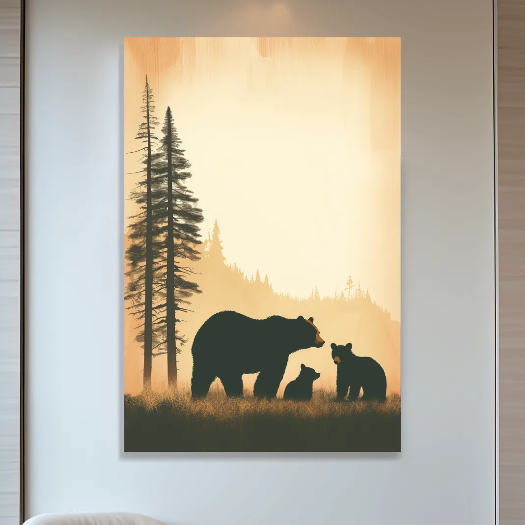 Momma bear and her cubs