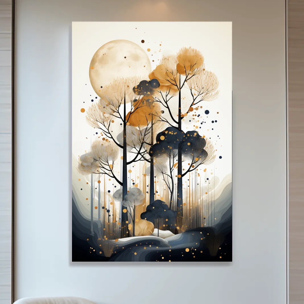 Illustration art surreal chic boho forest