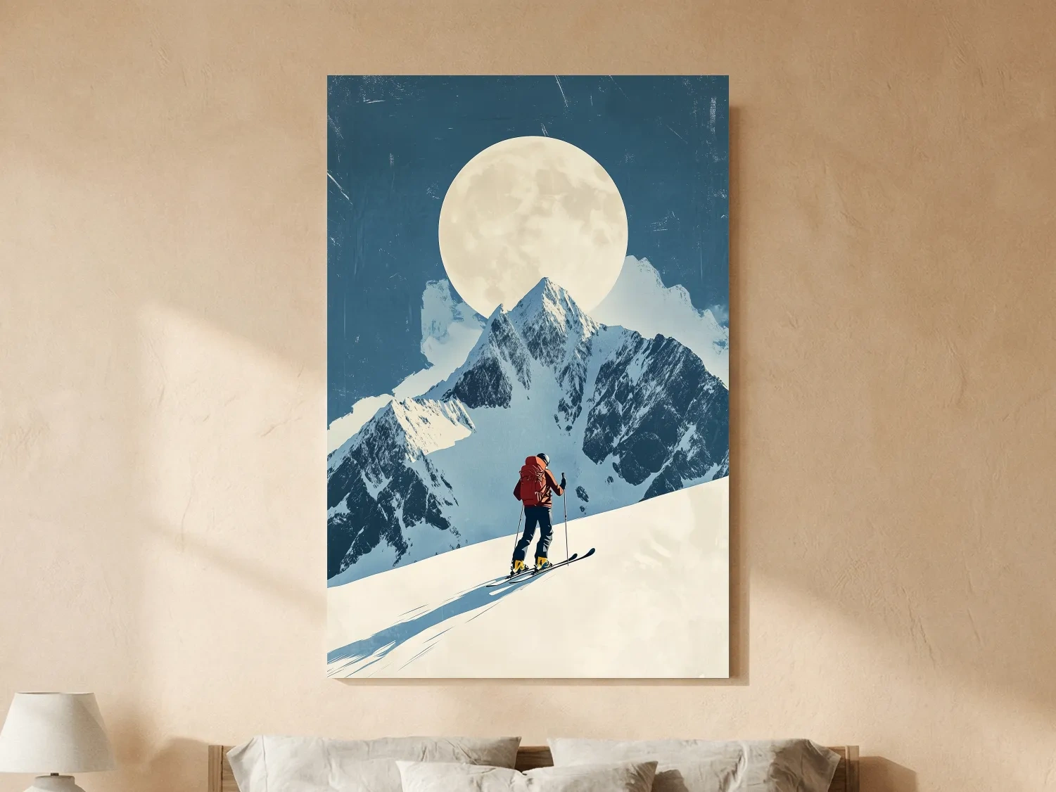 Retro Ski Poster Wall Art - Vintage Winter Artwork