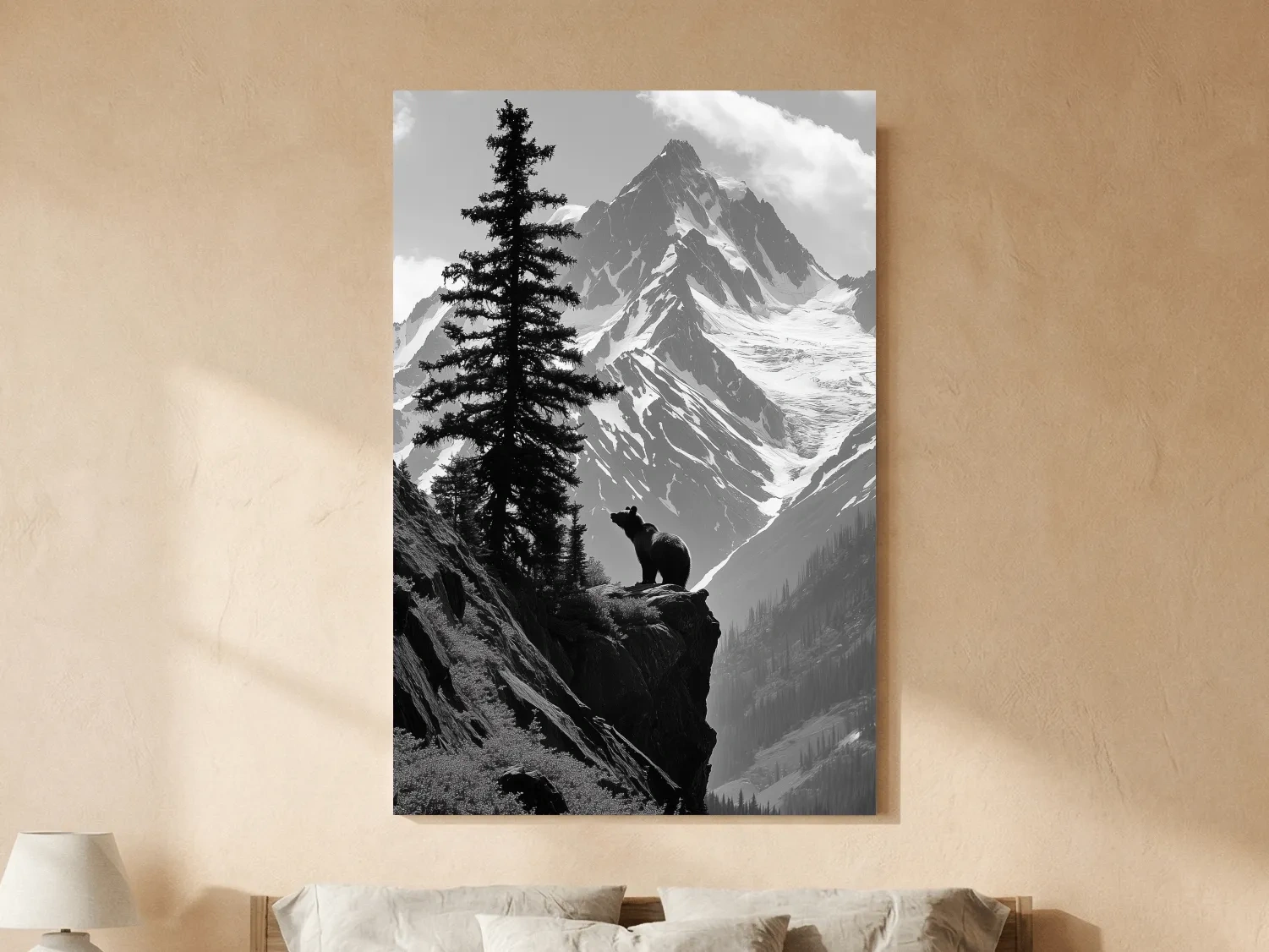Grizzly Bear Mountain Vista - Photographic Alpine Wilderness Wall Art