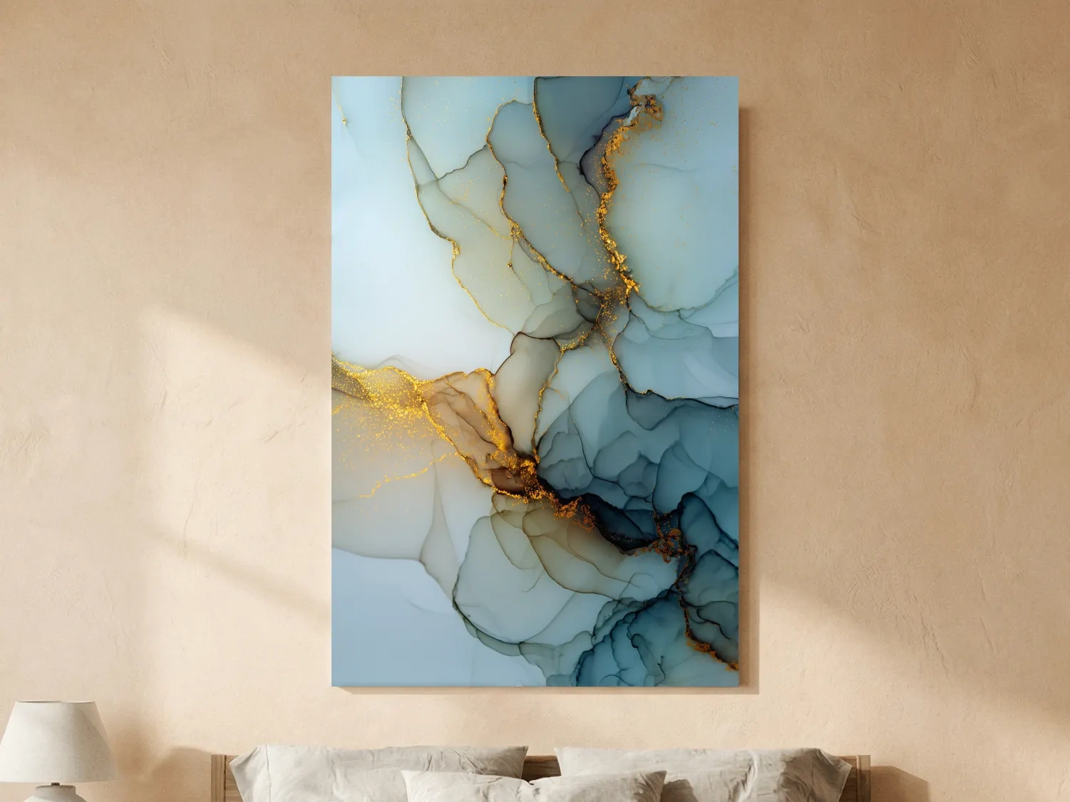 Elegant Alcohol Ink Abstract - Modern Marble Effect Wall Art