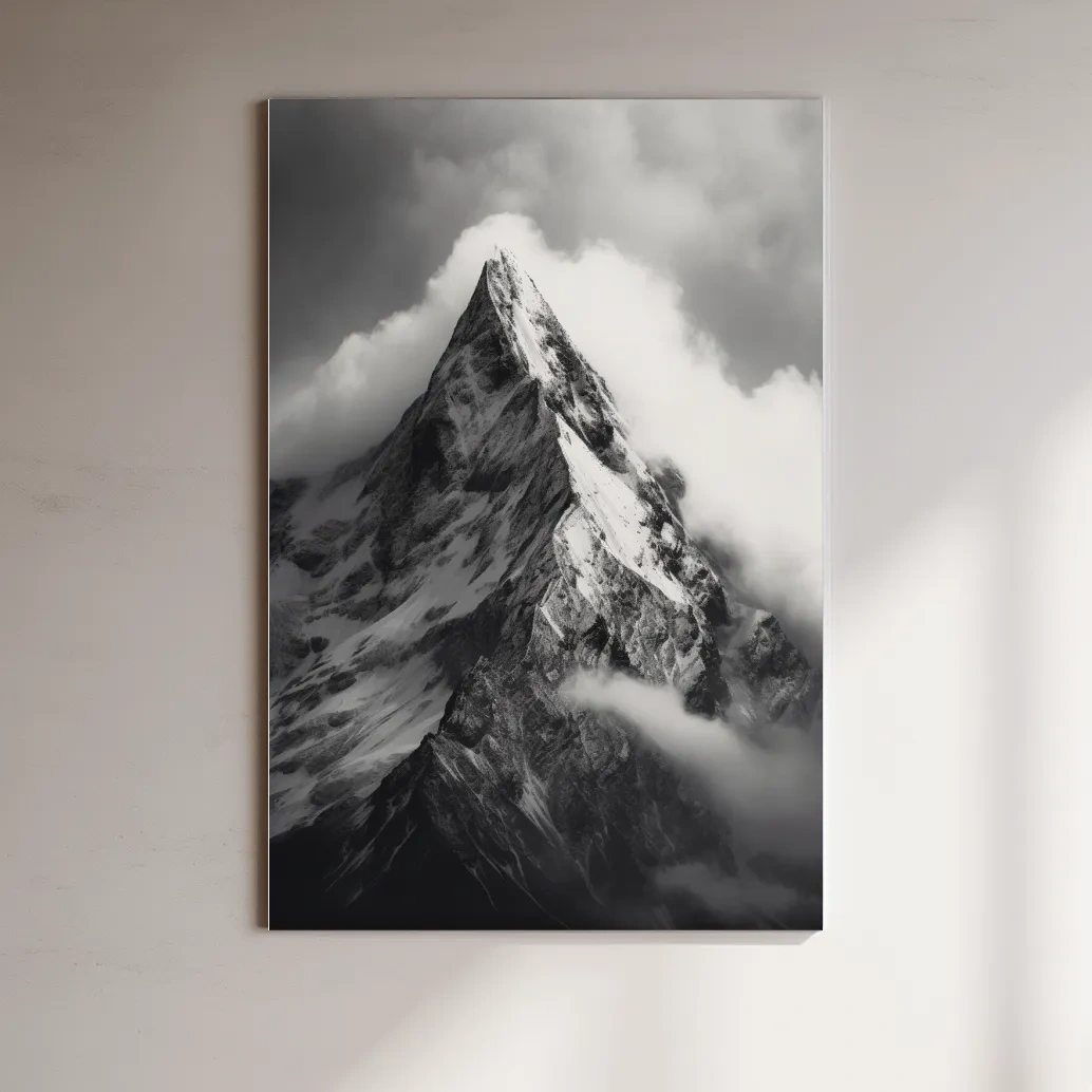 Photographic art, ominous glacier in the clouds