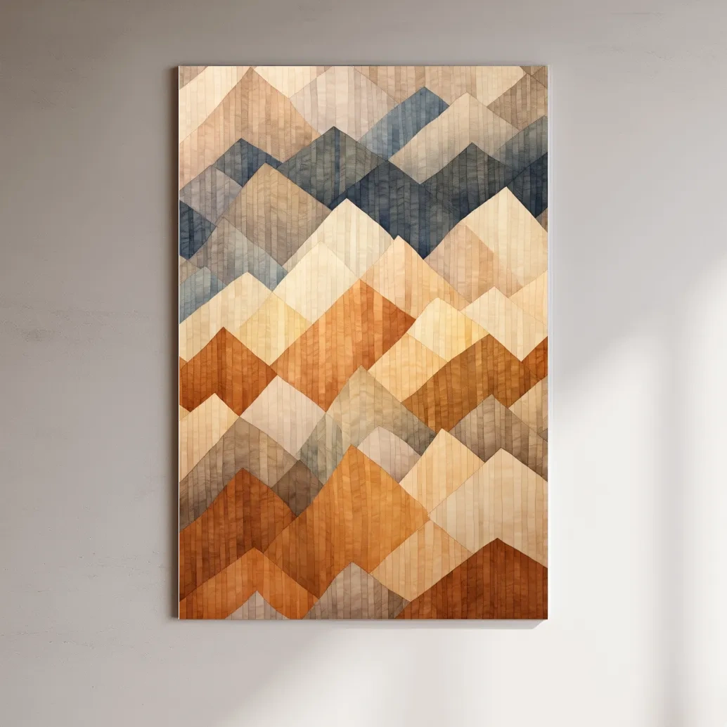 Pattern illustration artwork, triangular mountain shapes