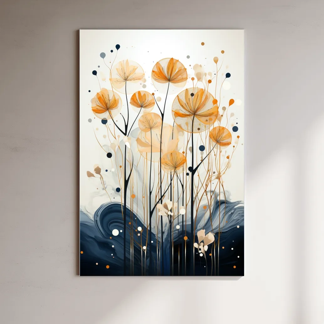 Surreal illustation of a chic boho forest