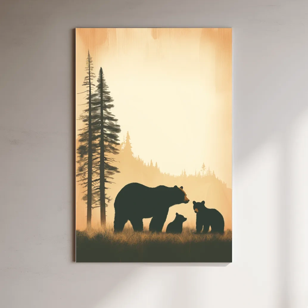 Momma bear and her cubs