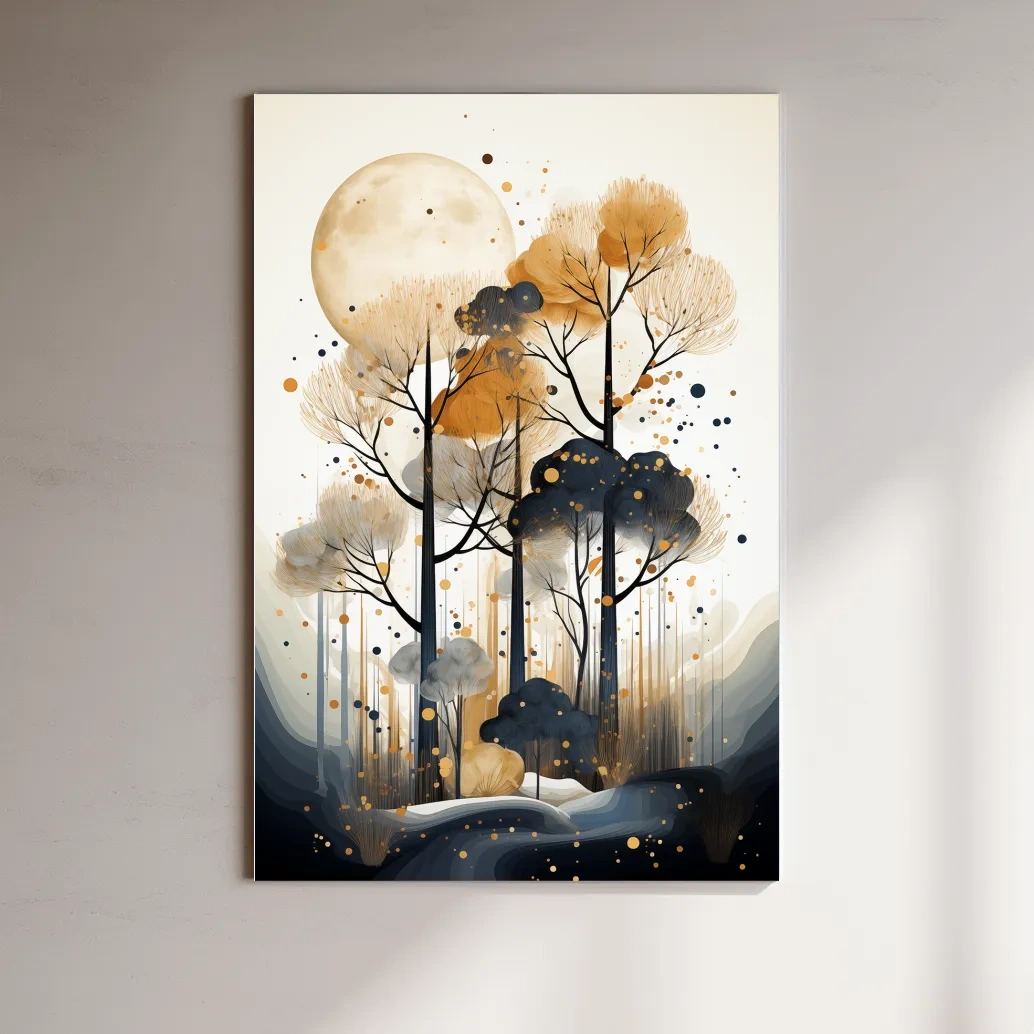Illustration art surreal chic boho forest