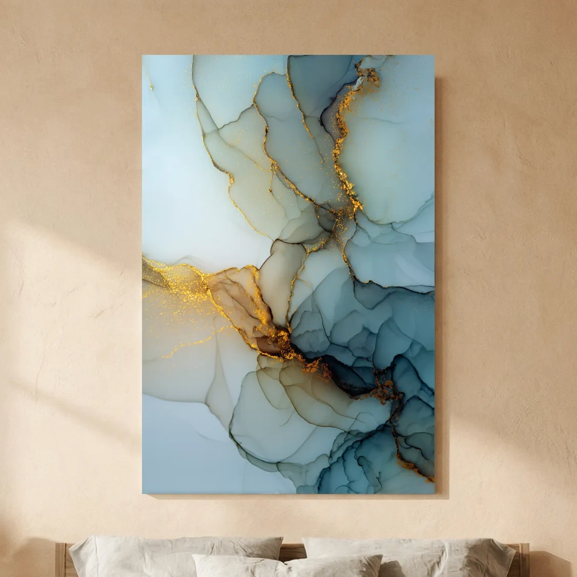 Elegant Alcohol Ink Abstract - Modern Marble Effect Wall Art