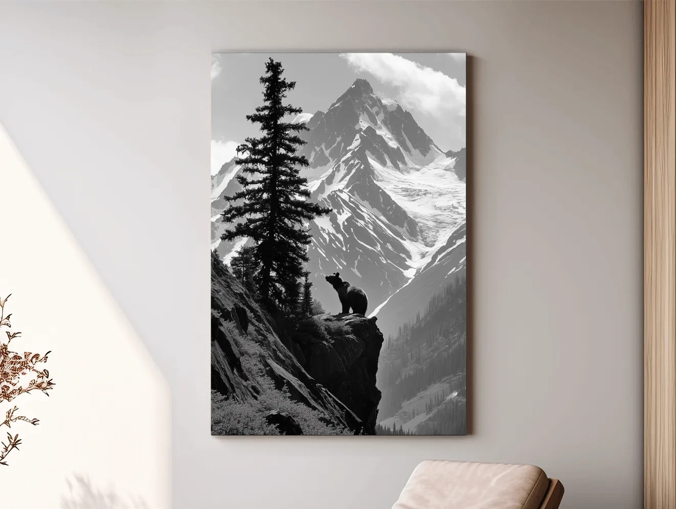 Grizzly Bear Mountain Vista - Photographic Alpine Wilderness Wall Art