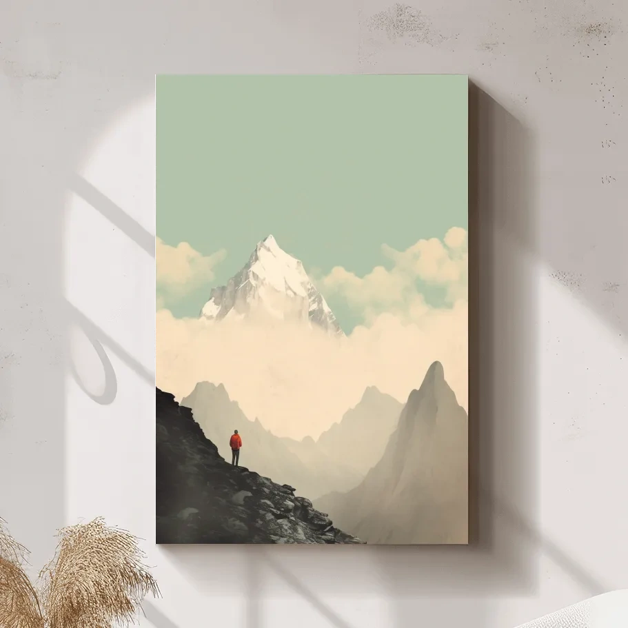 Mountainerring wall art, view of a glacier