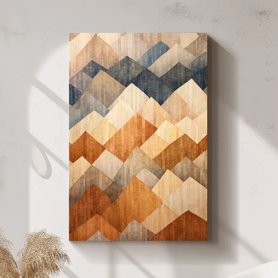 Pattern illustration artwork, triangular mountain shapes