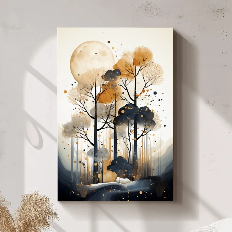 Illustration art surreal chic boho forest