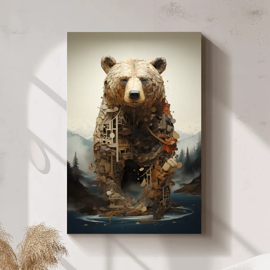 MC Escher style bear art