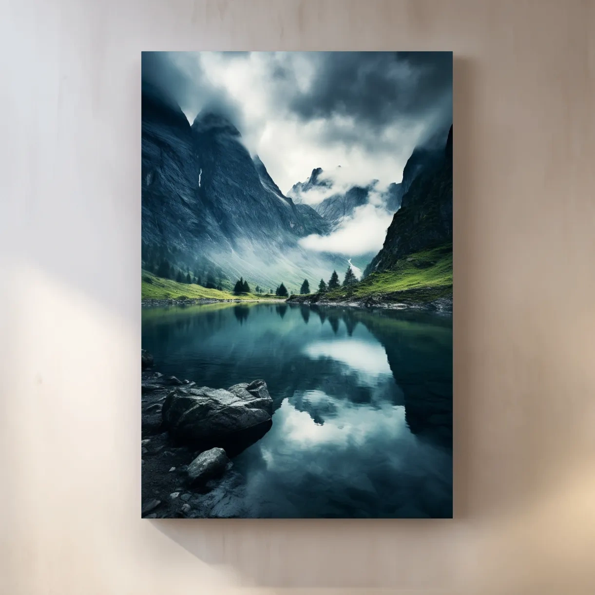 Photographic art, valley of morning mist