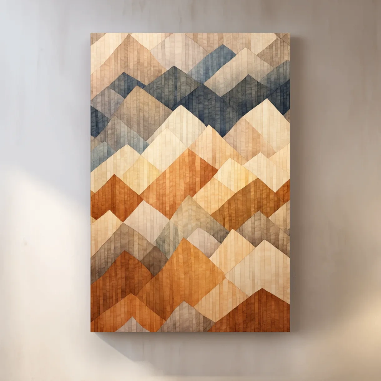 Pattern illustration artwork, triangular mountain shapes