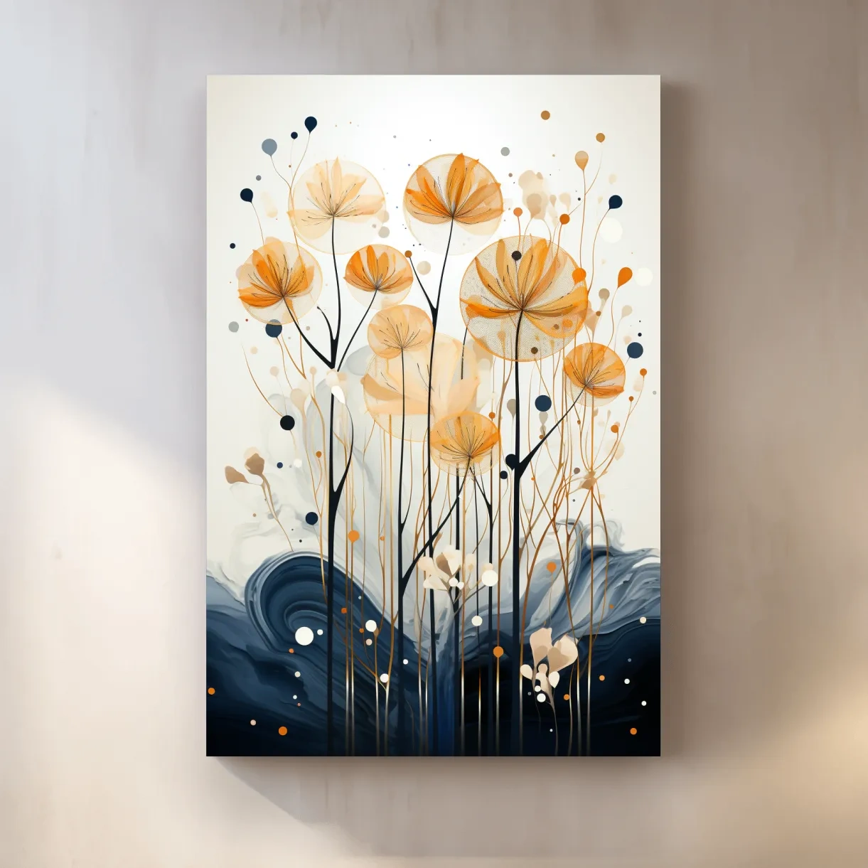 Surreal illustation of a chic boho forest