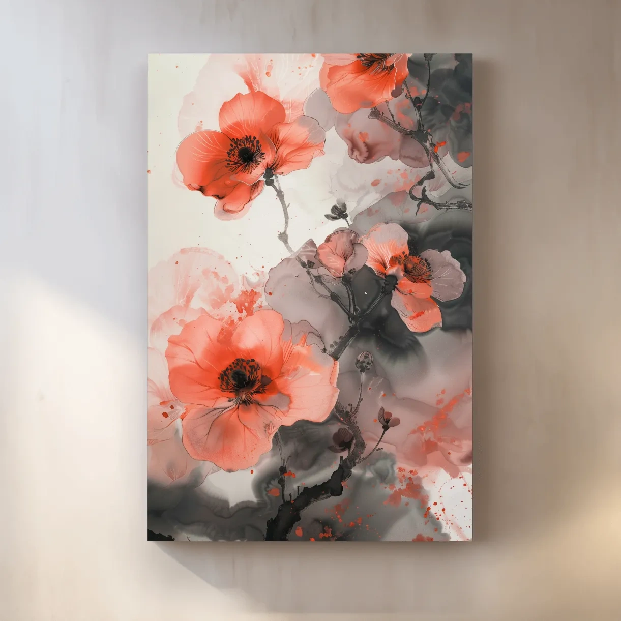 Watercolor flower painting, floral wall art