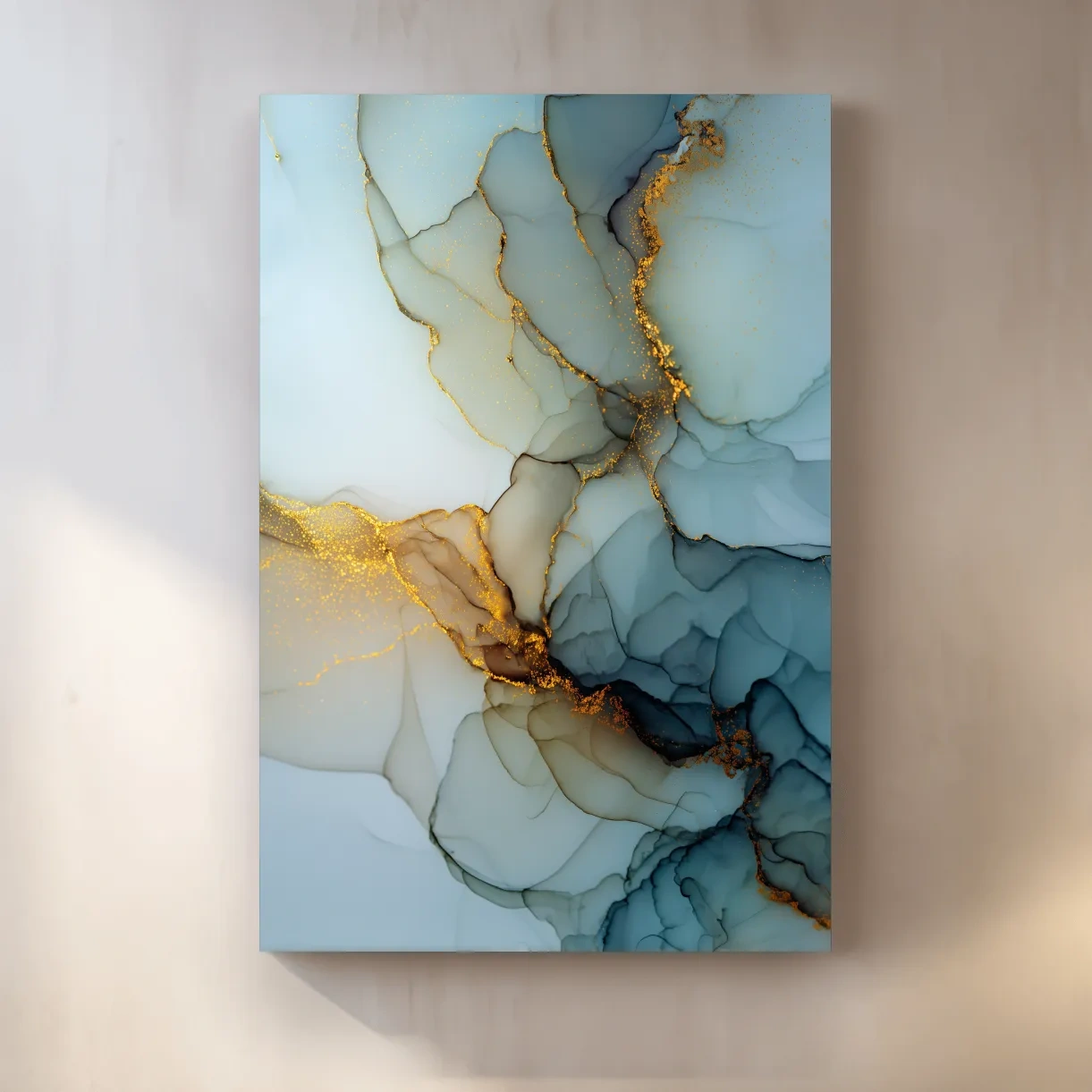Elegant Alcohol Ink Abstract - Modern Marble Effect Wall Art
