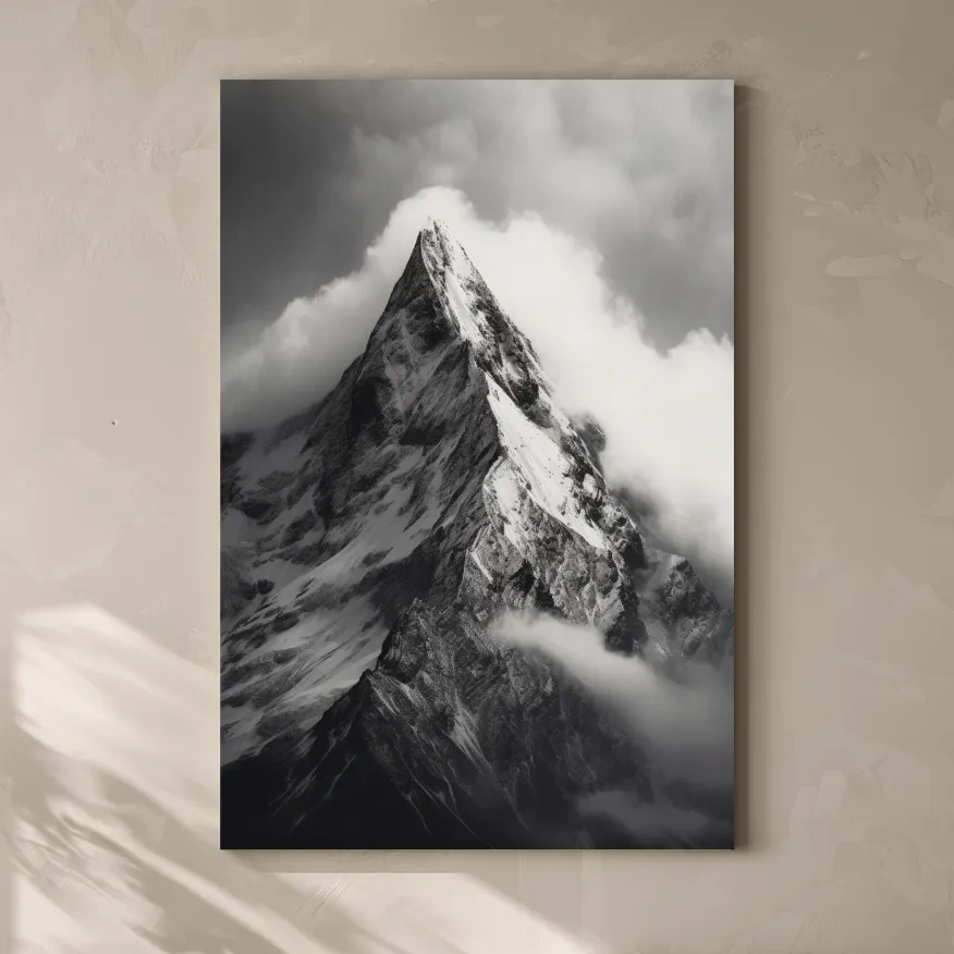 Photographic art, ominous glacier in the clouds