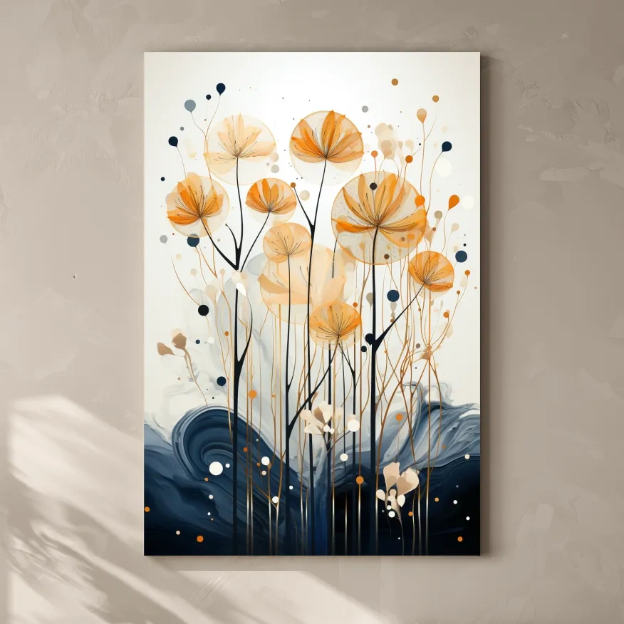 Surreal illustation of a chic boho forest