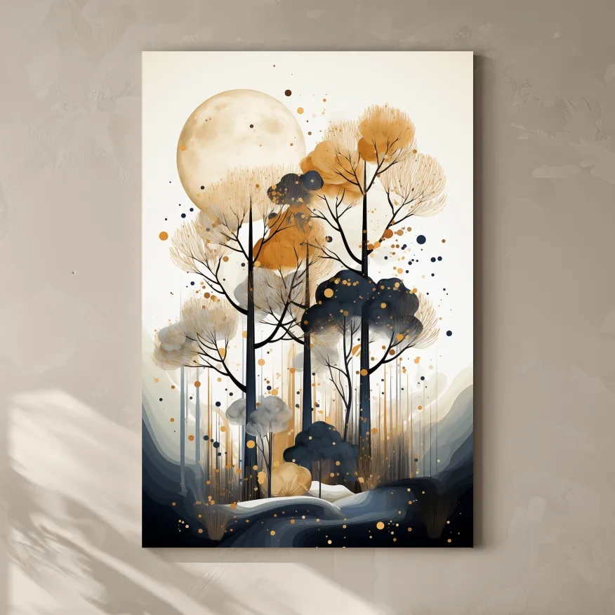 Illustration art surreal chic boho forest