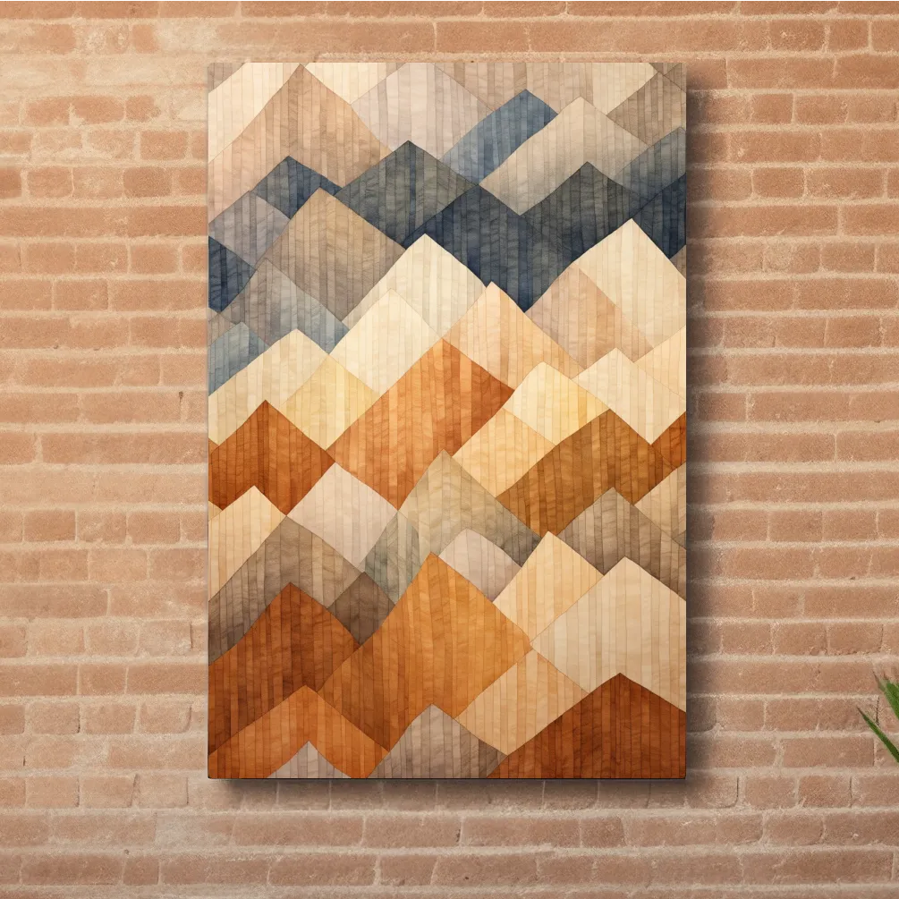 Pattern illustration artwork, triangular mountain shapes