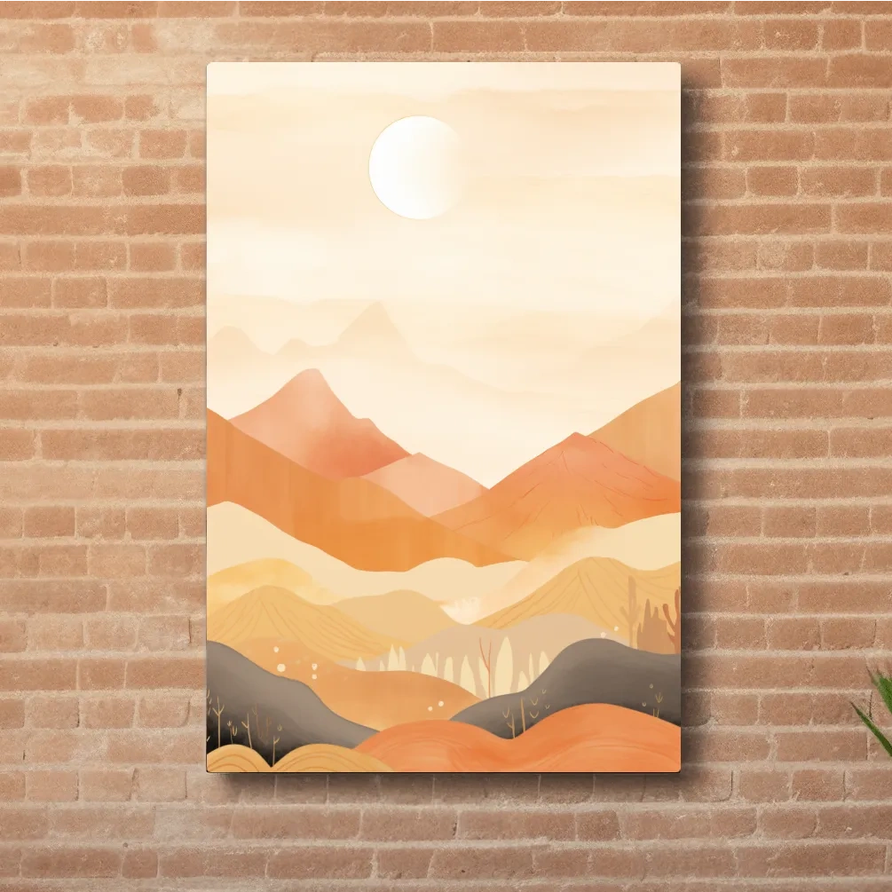 Watercolour illustration of subtle mountain shapes in the mist