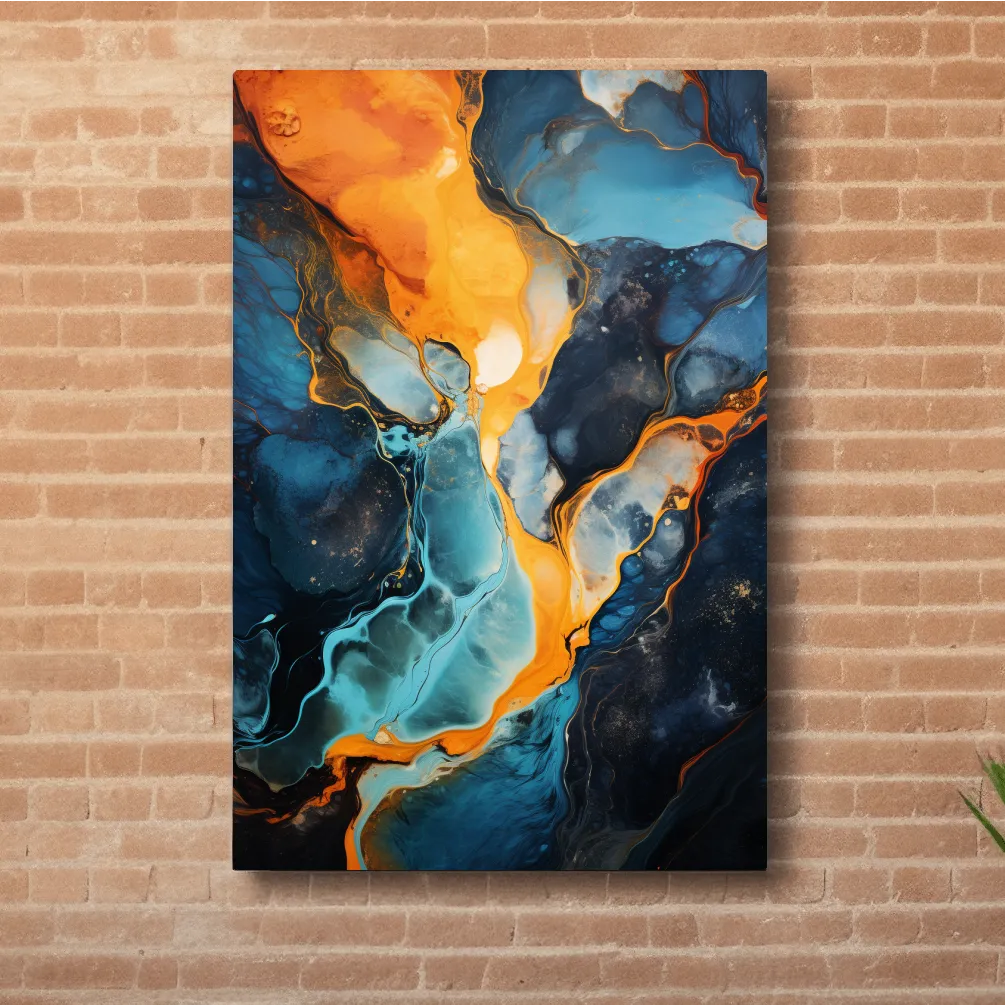 Elegant abstract art, river flowing through the rocks