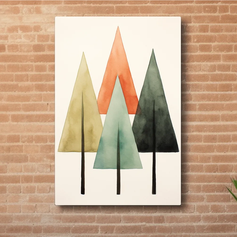 Rustic minimal tree art illustration, Scandinavian style art