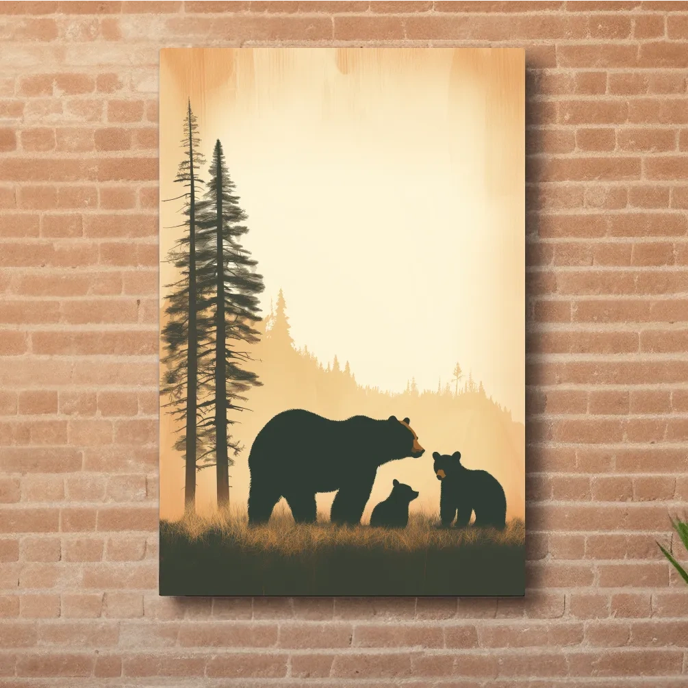 Momma bear and her cubs