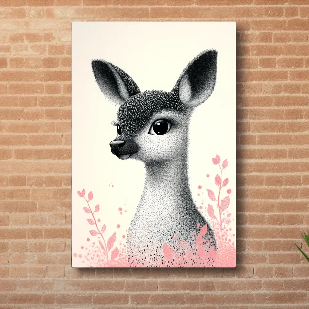 Cute dear fawn, childrens nursery artwork