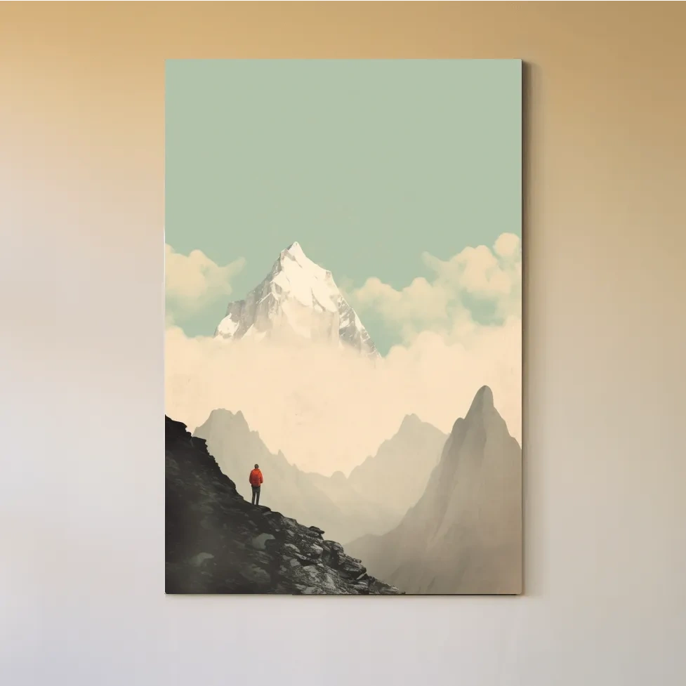 Mountainerring wall art, view of a glacier