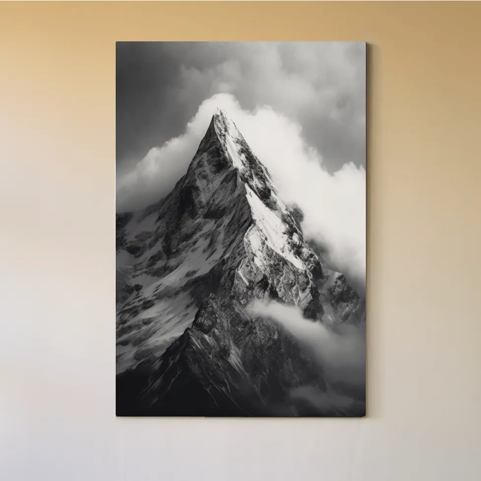 Photographic art, ominous glacier in the clouds