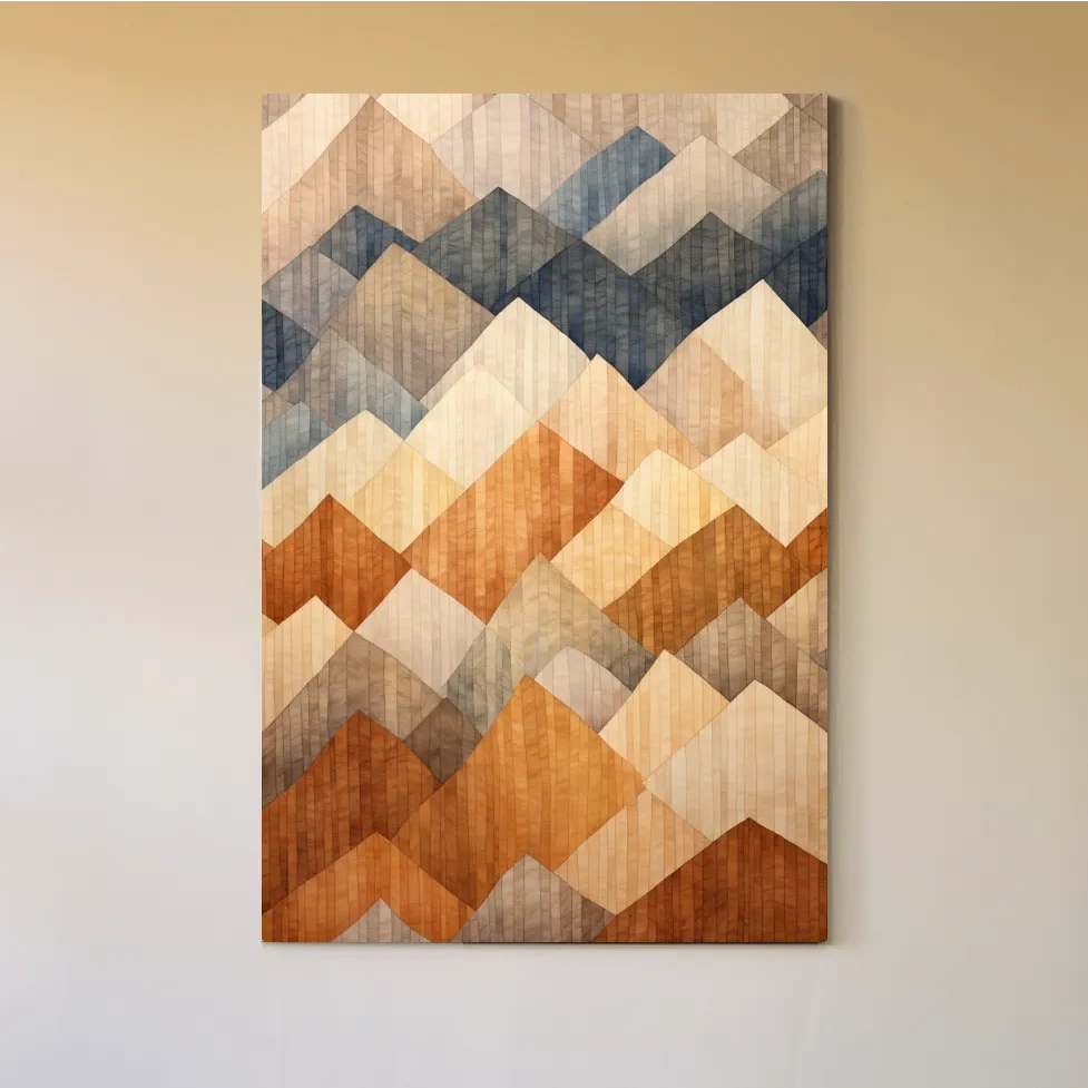 Pattern illustration artwork, triangular mountain shapes