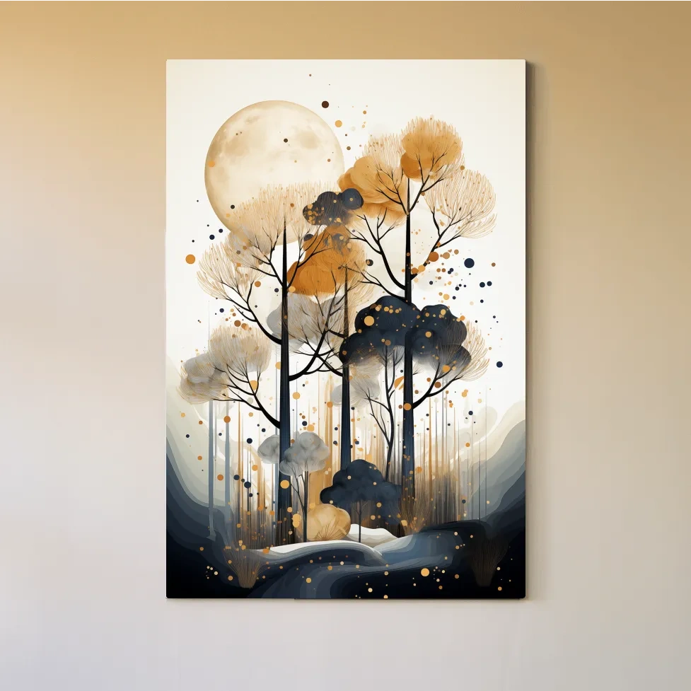 Illustration art surreal chic boho forest