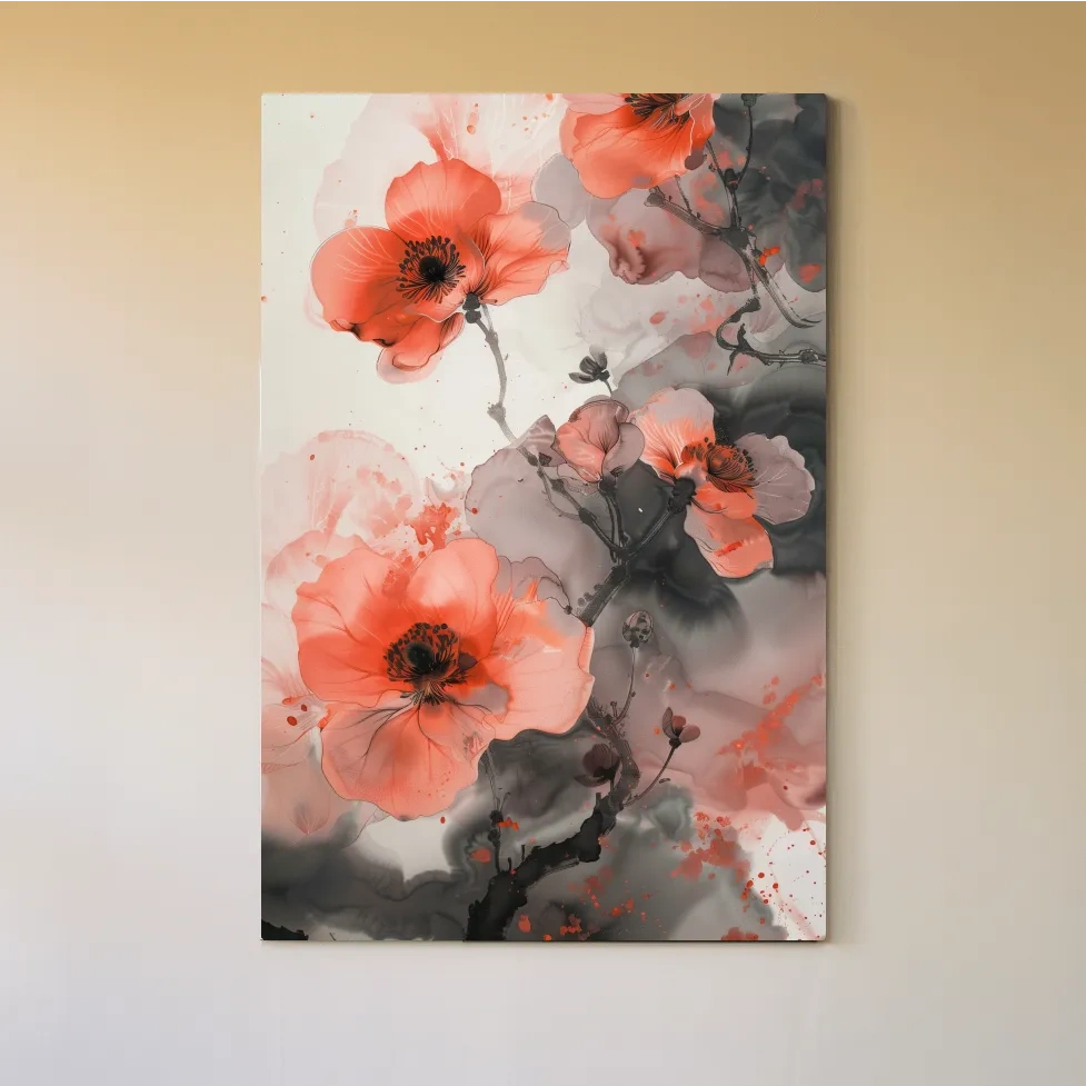 Watercolor flower painting, floral wall art