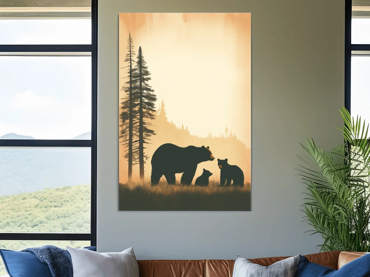 Momma bear and her cubs