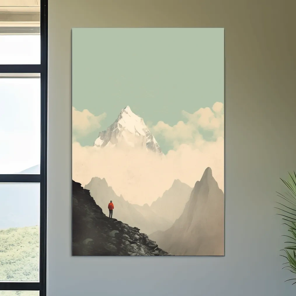 Mountainerring wall art, view of a glacier