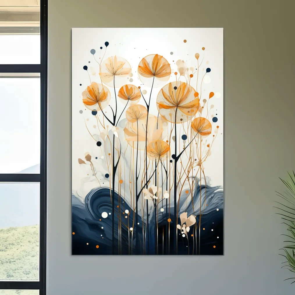 Surreal illustation of a chic boho forest