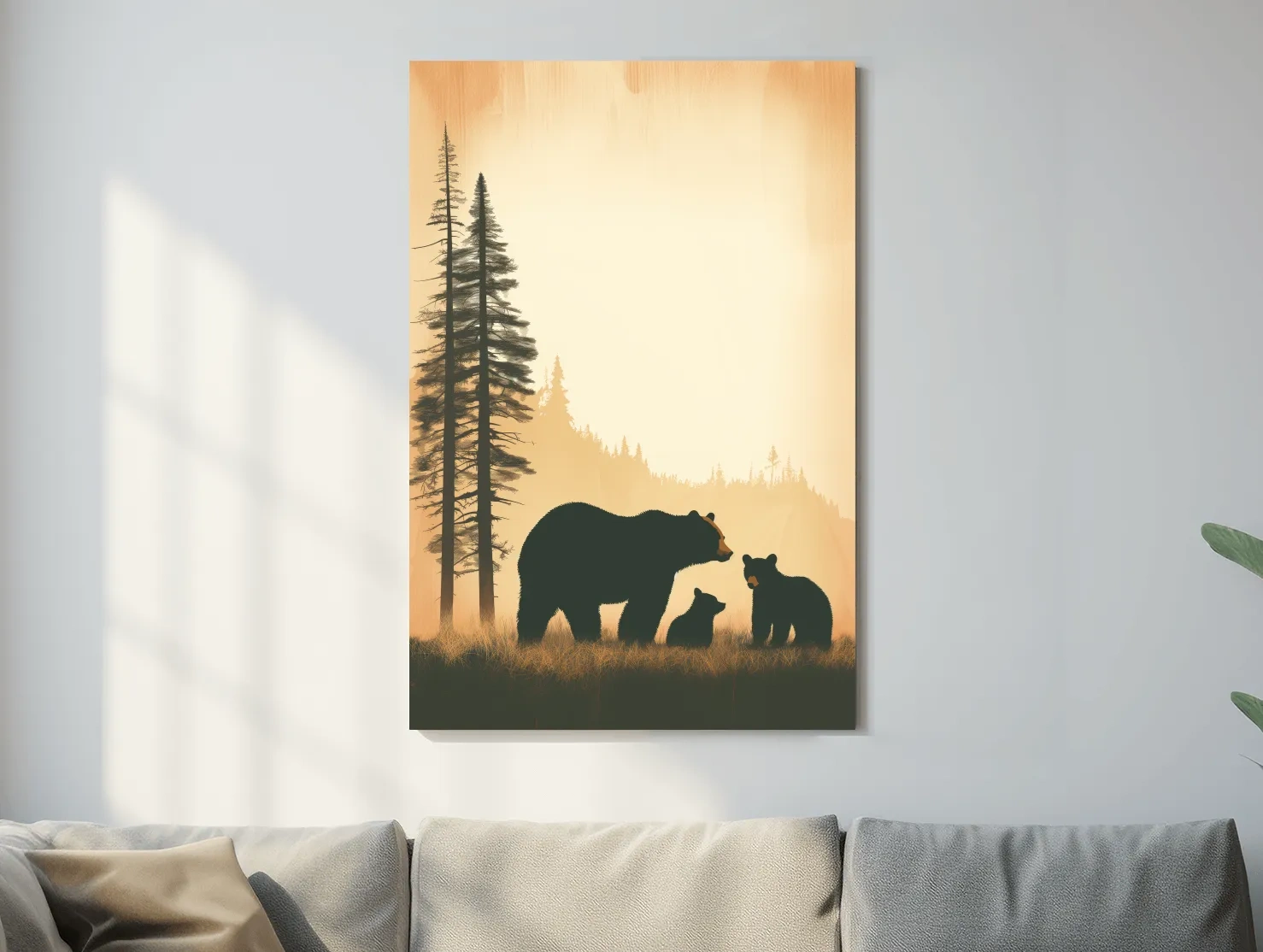 Momma bear and her cubs