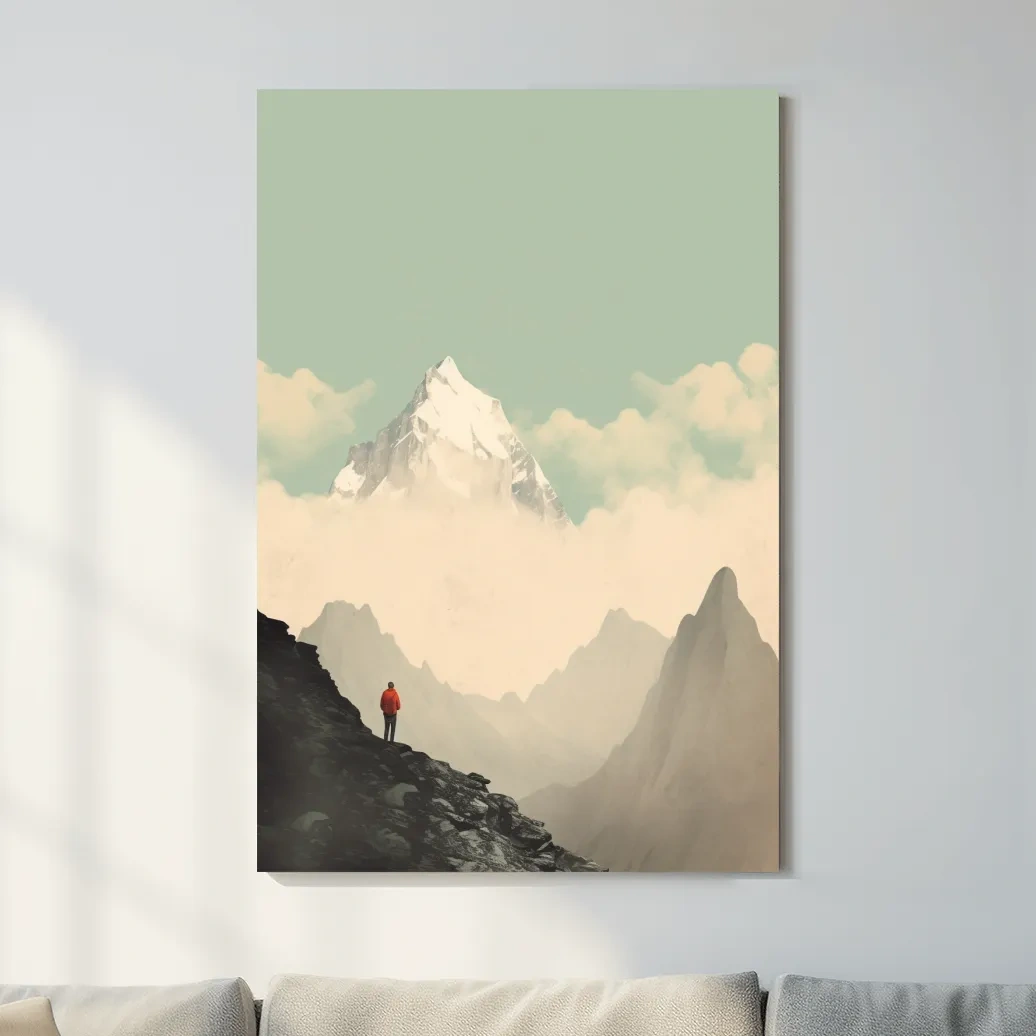 Mountainerring wall art, view of a glacier
